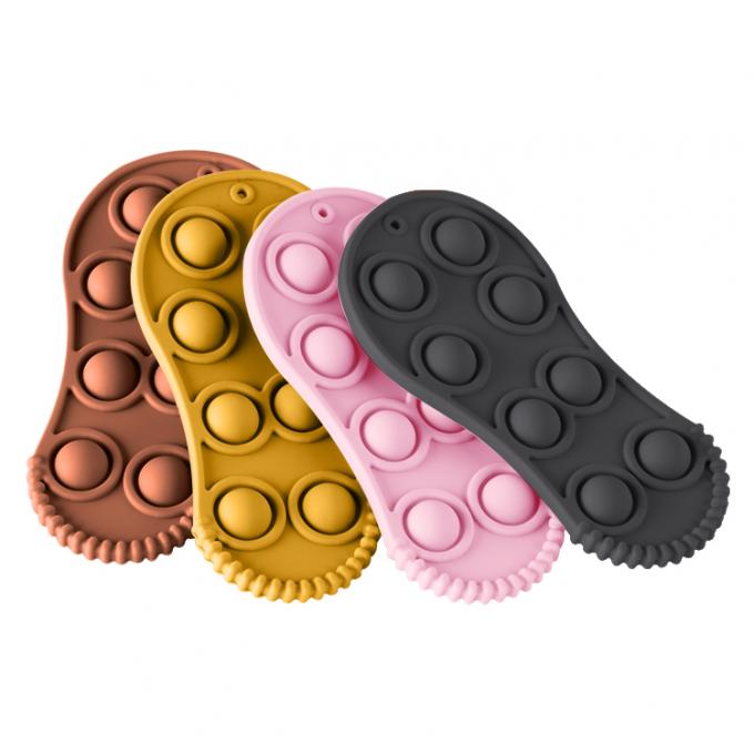 Bebê dado forma Teether do silicone do brinquedo do esforço da inquietação do silicone de 2021 crianças do produto novo sapata macia orgânica