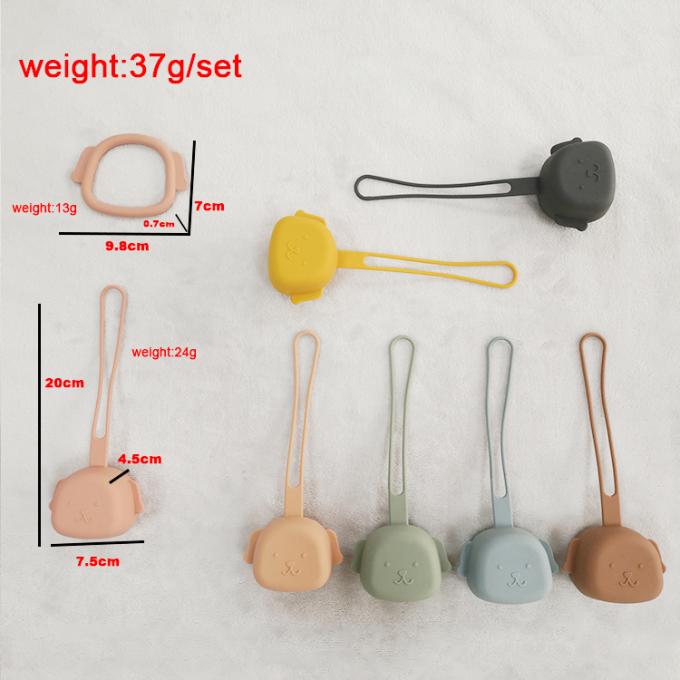 Suporte fácil de limpar da chupeta do armazenamento do curso do silicone do produto 2021 novo para o teether do bebê
