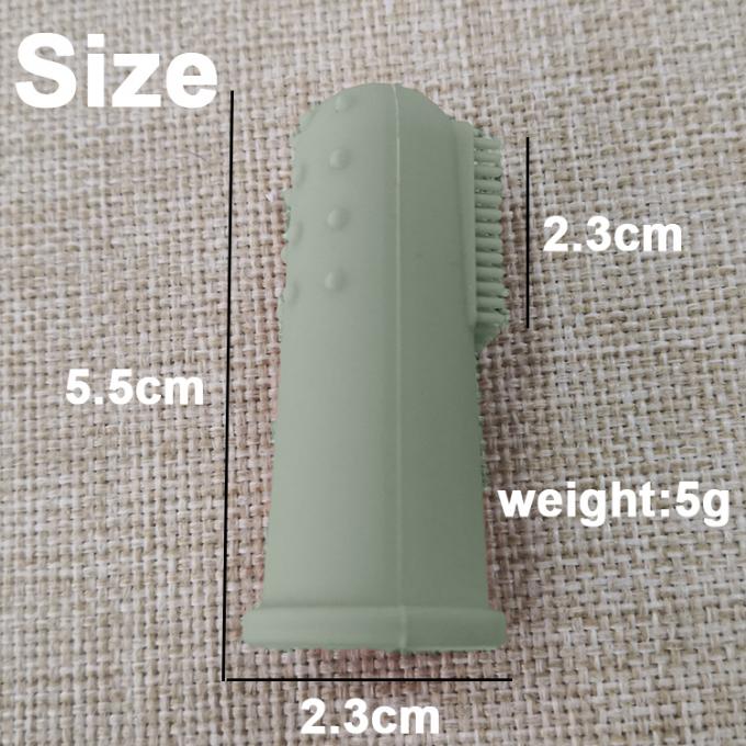 escova de dentes macia personalizada do dedo do silicone com as caixas de empacotamento para o bebê