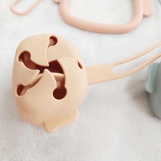 Suporte fácil de limpar da chupeta do armazenamento do curso do silicone do produto 2021 novo para o teether do bebê