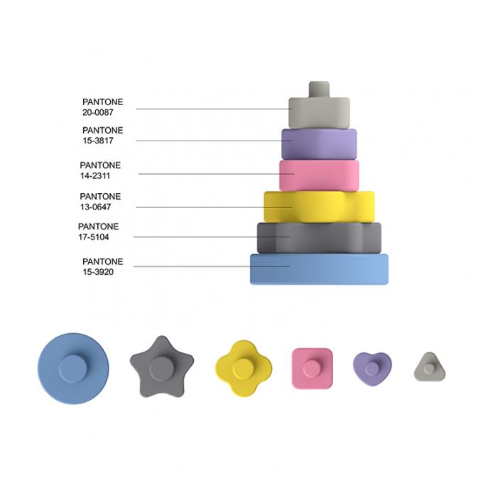 Silicone de construção criativo dos brinquedos de Blockkids das crianças que empilha brinquedos educacionais para a NC do Ce 12*7.5*7.5cm 210g/set DL13J05 das crianças;GUA