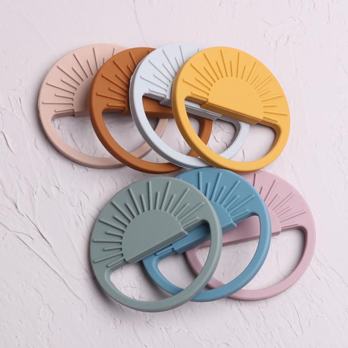 Bebê bonito por atacado Teether do silicone do produto comestível da forma que sai os dentes para o brinquedo do teether do bebê