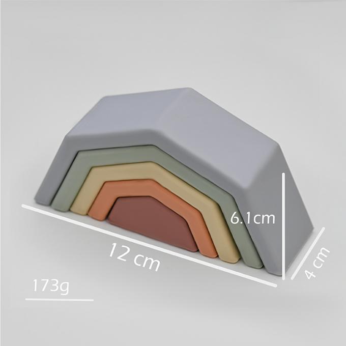2021 brinquedos macios orgânicos do bebê do silicone do produto comestível do arco-íris Bpa-livre novo