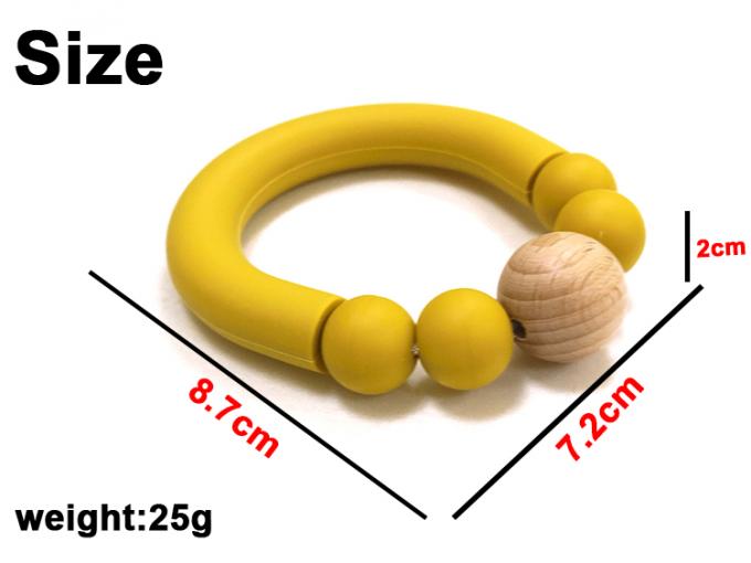Bebê livre do silicone de Wholesald BPA que mastiga o anel saindo os dentes com anel do silicone