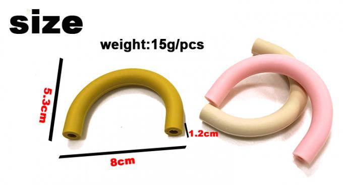Bebê fraco macio livre por atacado do tubo do silicone U de BPA que mastiga saindo os dentes grânulos