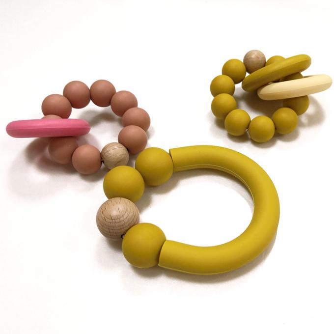 Bebê Teether Toy Sensory Silicone Teething Rings dos produtos novos para bebês