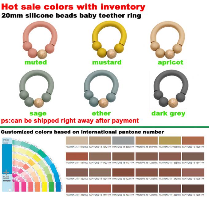 Bebê Teether Toy Sensory Silicone Teething Rings dos produtos novos para bebês