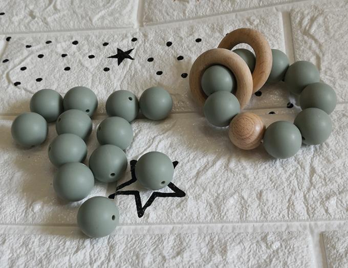 grânulos livres por atacado do silicone de Teether do bebê do produto comestível de 20mm BPA
