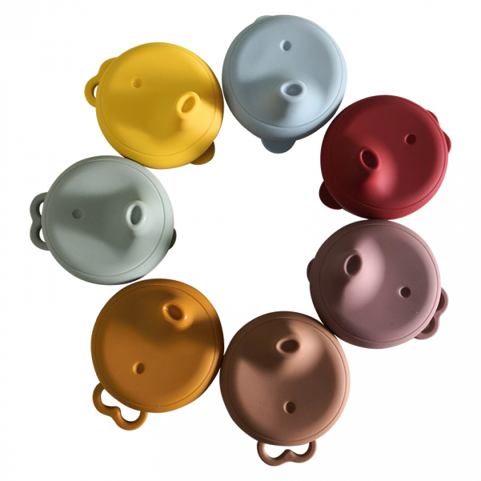 tampas sippy do copo reusável novo do silicone do projeto para a caneca do leite do copo do bebê