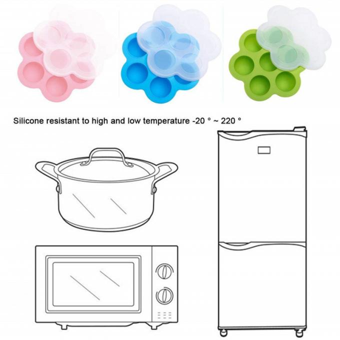 caixas do comida para bebê do silicone dos furos do preço de grosso 7 da fábrica