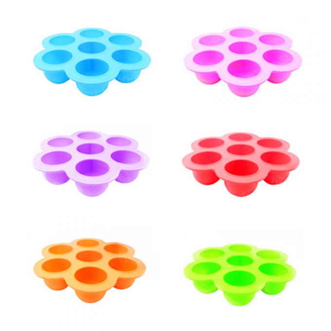 caixas do comida para bebê do silicone dos furos do preço de grosso 7 da fábrica