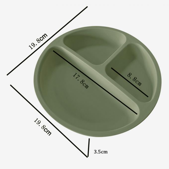 Placa livre do bebê de Safe Silicone Suction da máquina de lavar louça da micro-ondas de BPA para as crianças das crianças personalizadas em volta do CE do prato da placa/Eu, NC do GV;GUA
