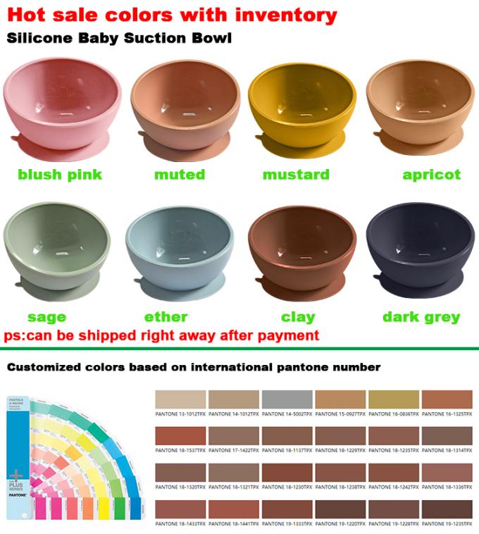 Do bebê resistente ao calor Eco-amigável do silicone da sução dos produtos novos bacia de alimentação