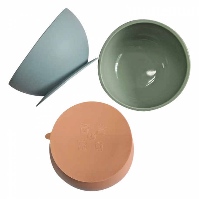 Do bebê livre novo do Não-derramamento do projeto BPA da atualização bacia de alimentação da sução do silicone para crianças