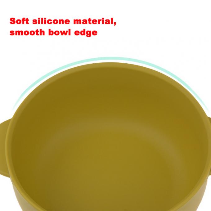 Bacia de alimentação de formação do silicone da sução do comida para bebê feito sob encomenda com tampa