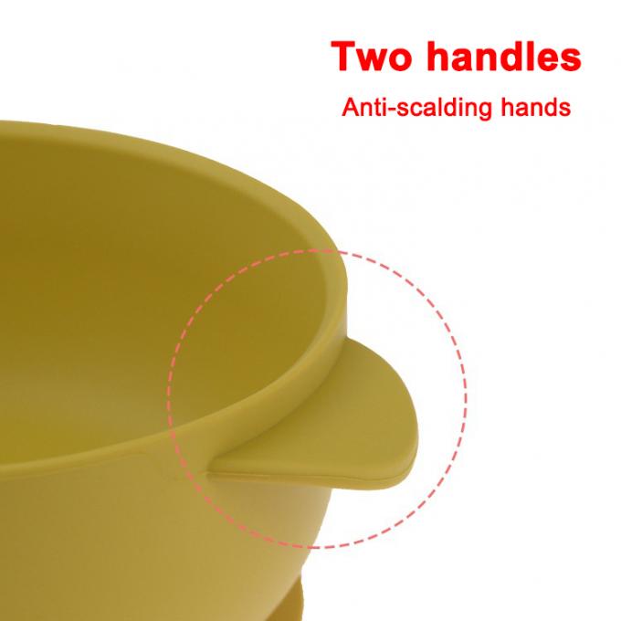 Bacia de alimentação de formação do silicone da sução do comida para bebê feito sob encomenda com tampa