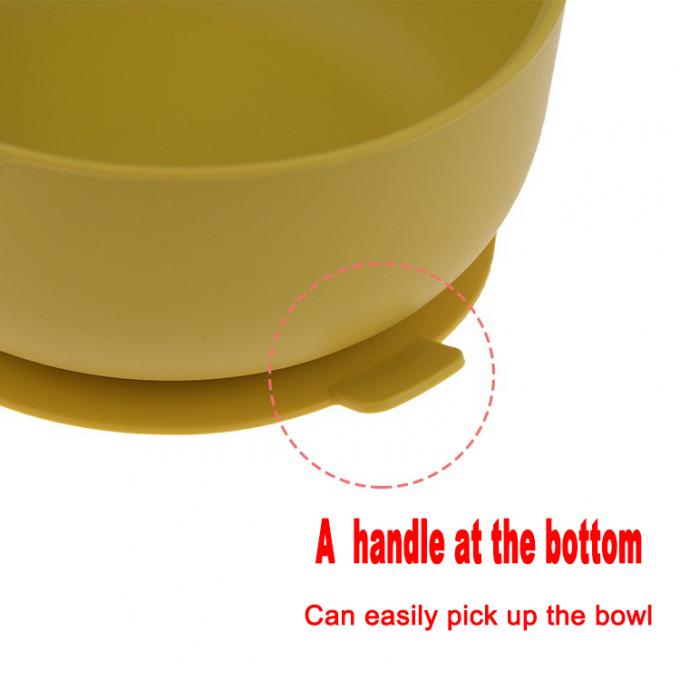 Bacia de alimentação de formação do silicone da sução do comida para bebê feito sob encomenda com tampa