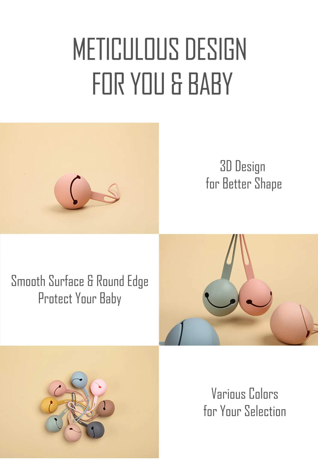 Caixa 100% Smiley-enfrentada do manequim do silicone do produto comestível com correia