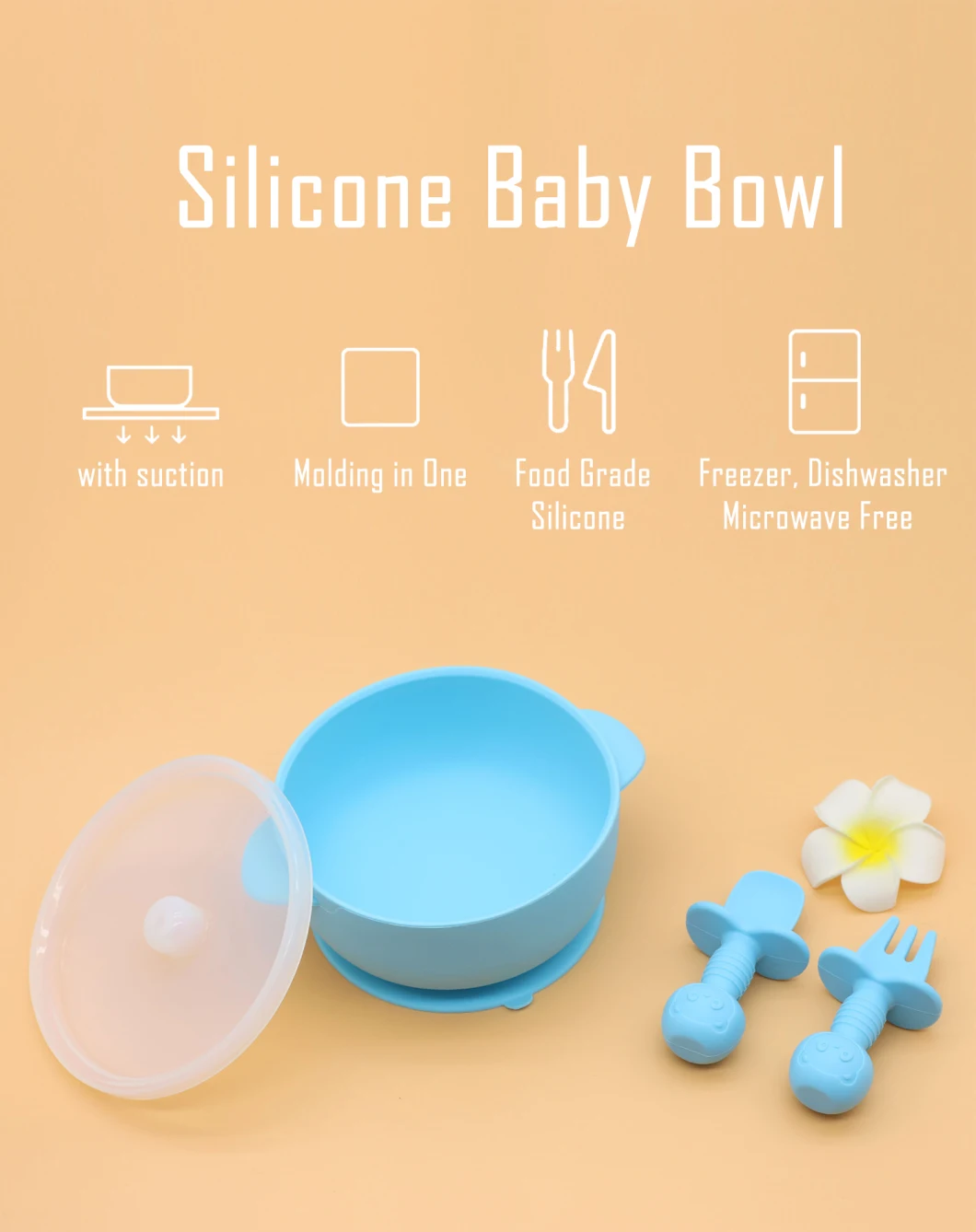 Bacias da sução do silicone do Não-derramamento da segurança para crianças