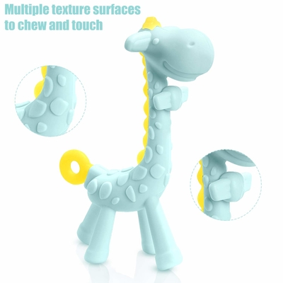 Gums Pain Relief Food Grade Flexible Silicone Teether Toys For Breastfeeding Babies