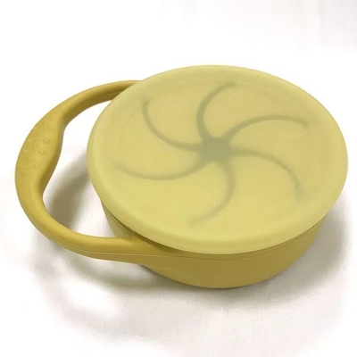 BPA Free Non-Spill Food Grade Silicone Snack Container for Toddlers with Lids