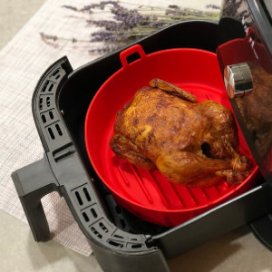 Food Grade Newly Designed Silicone Air Fryer Pot With Air Circulation