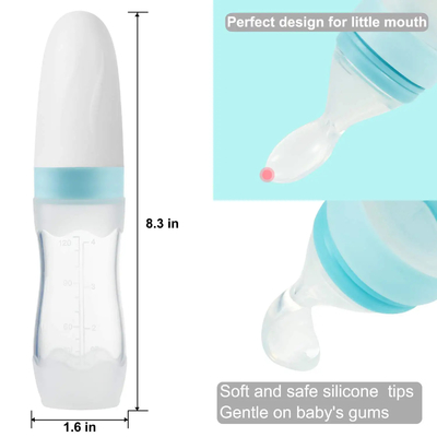 2 Pack Travel Friendly Silicone Baby Food Dispensing Spoon Dishwasher Free