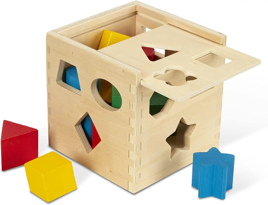 Easy Storage Sturdy Educational Classic Wooden Shape Sorter For Toddler