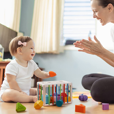 Baby Blocks Colorful Textured Ball Sorting Games For Fine Motor Skills Early