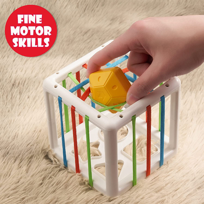 Baby Blocks Colorful Textured Ball Sorting Games For Fine Motor Skills Early
