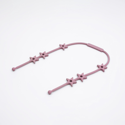 BPA Free Starfish Shaped Baby Silicone Products Anti Dropping Chain