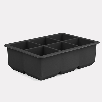 8 Cavities Silicone Ice Cube Moulds Square Whiskey Ice Cube Tray FDA ODM