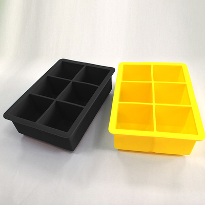 8 Cavities Silicone Ice Cube Moulds Square Whiskey Ice Cube Tray FDA ODM