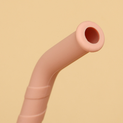 Eco Friendly Edible Soft BPA Free Silicone Straws Reusable ODM For Juice Drinking