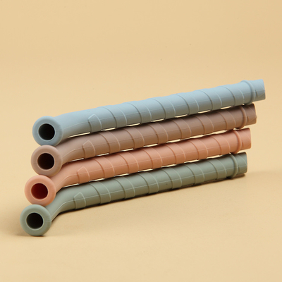 Eco Friendly Edible Soft BPA Free Silicone Straws Reusable ODM For Juice Drinking