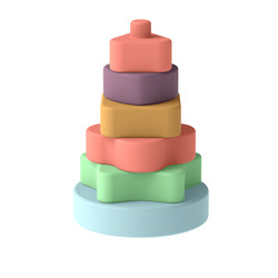 CE Educational Silicone Stacking Toys Creative Building Blocks SGS For Kids