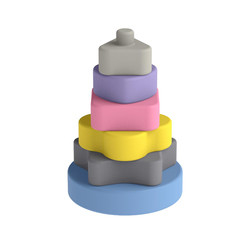 CE Educational Silicone Stacking Toys Creative Building Blocks SGS For Kids