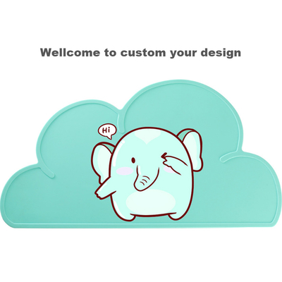 Anti Overflow Washable Reusable Silicone Food Placemat Baby Thick Silicone Placemats