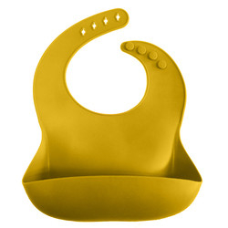 SGS Bpa Free Adjustable Modern Twist Bucket Bib Waterproof Funny Silicone Bibs