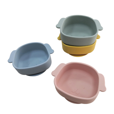 SGS BPA PVC Free Baby Feeding Silicone Suction Bowl Eco Friendly