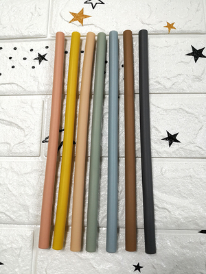 Custom Logo BPA Free Reusable Silicone Straws Foldable Drinking Straw For Baby