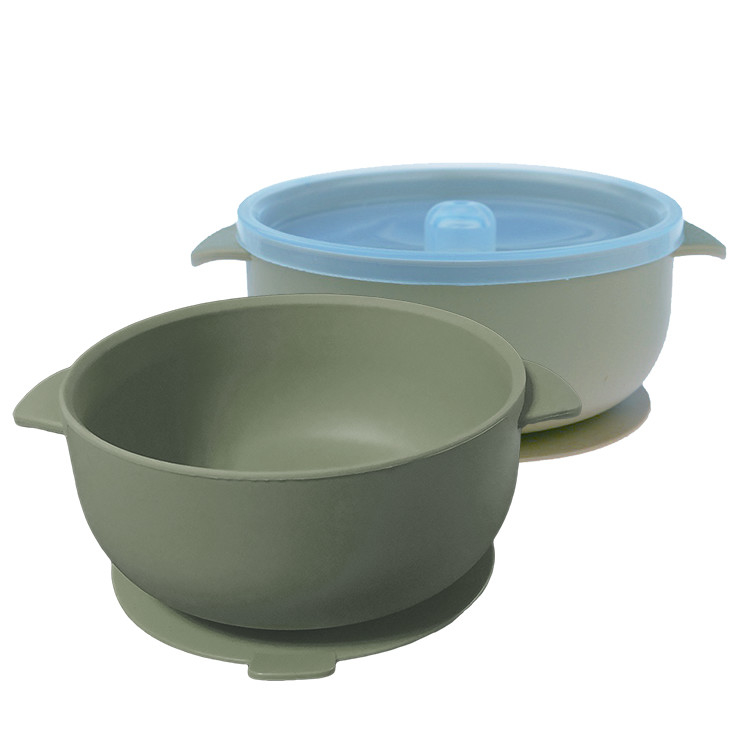 Food Warmer Baby Feeding Silicone Bowl Set Suction Bowl With Lid